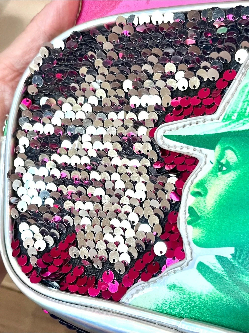 Wicked Movie Glinda Elphaba Sequin Micro Mini Backpack Purse